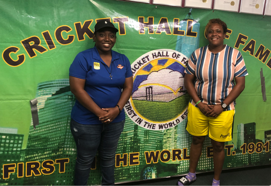 Trudyann Mullings and Natasha McLean visit the Hall
