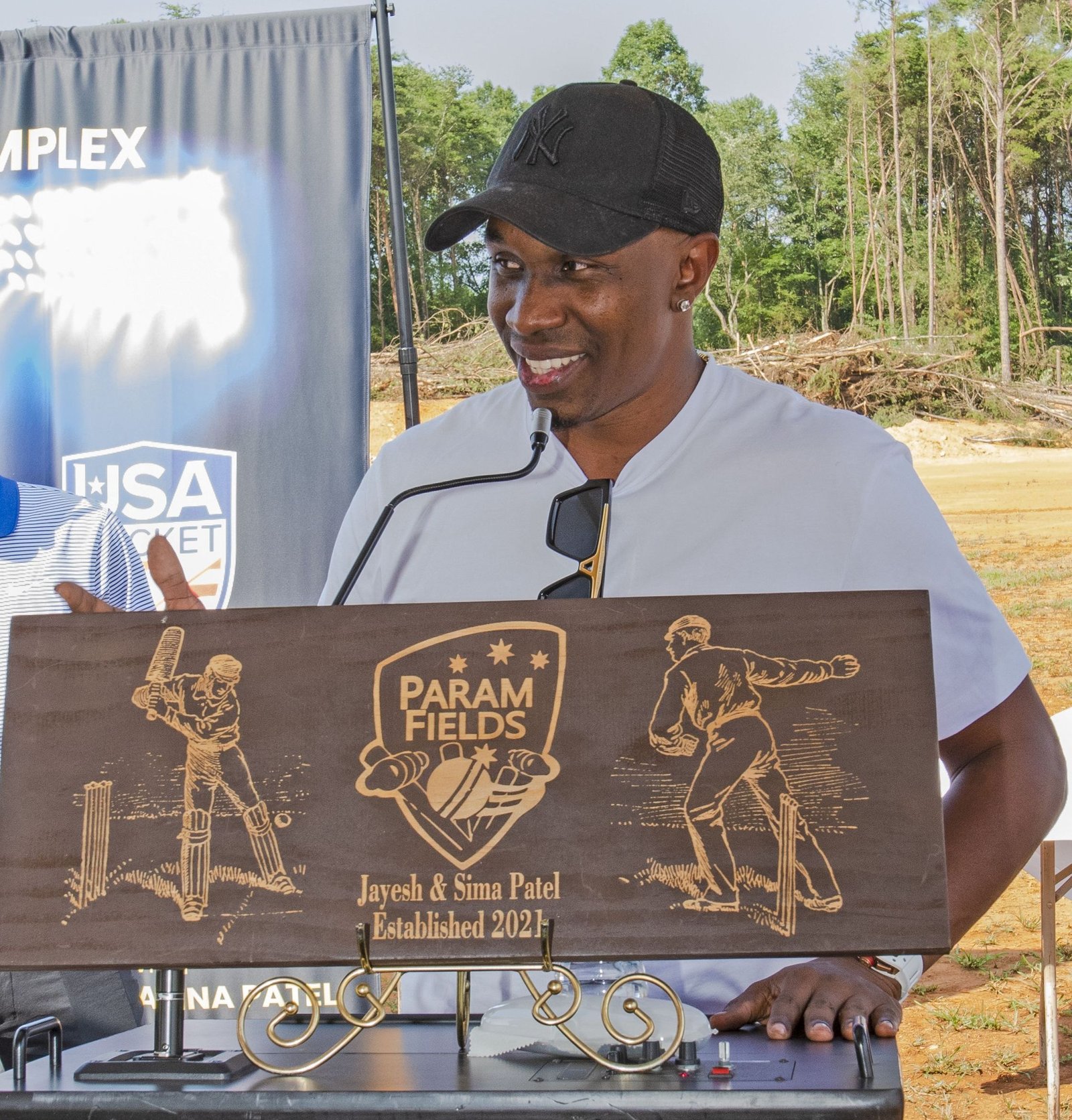 Dwayne J Bravo inaugurates ‘Champion Way’ to Paramveers Cricket Complex in USA