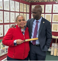 President Haldane and  Keith Grant VP visit the Hall