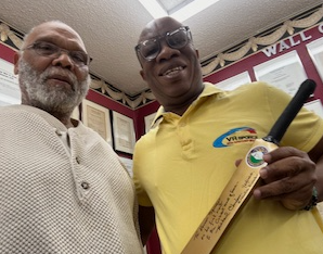 Vernon Springer, VAS Sports Media, Sports Talk Show Host, from Antigua visits Hall
