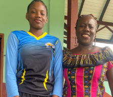 St Lucian Player SKY SMITH AND HALL OF FAMER PETAL SAMUELS